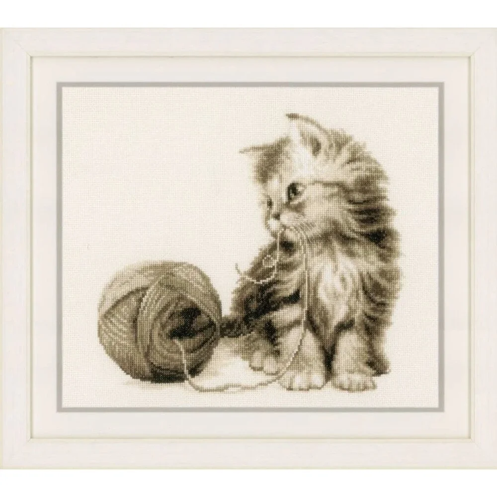 Vervaco Kitten Cross Stitch Kit 0162378 Counted Cross Stitch Kit Cat