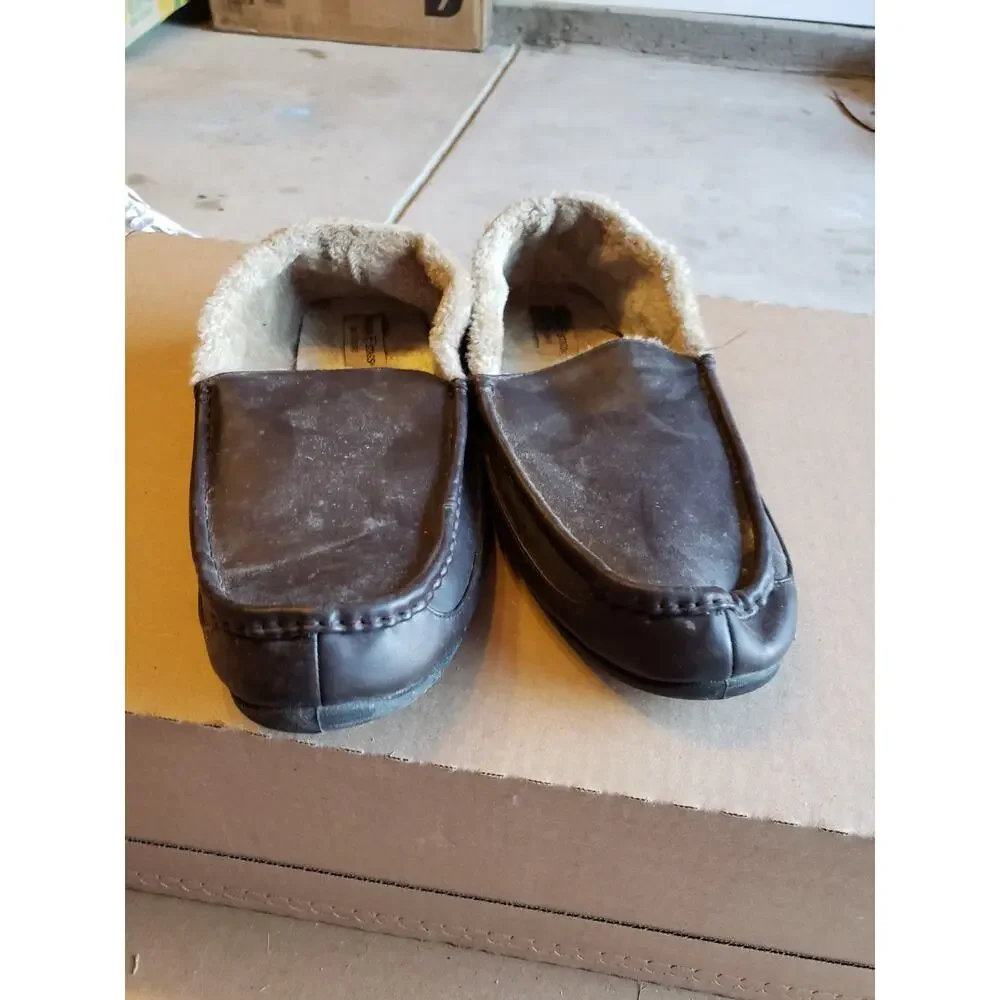 Deer Stag Shoes Size 15 Mens Brown Slip On Leather Casual 21958