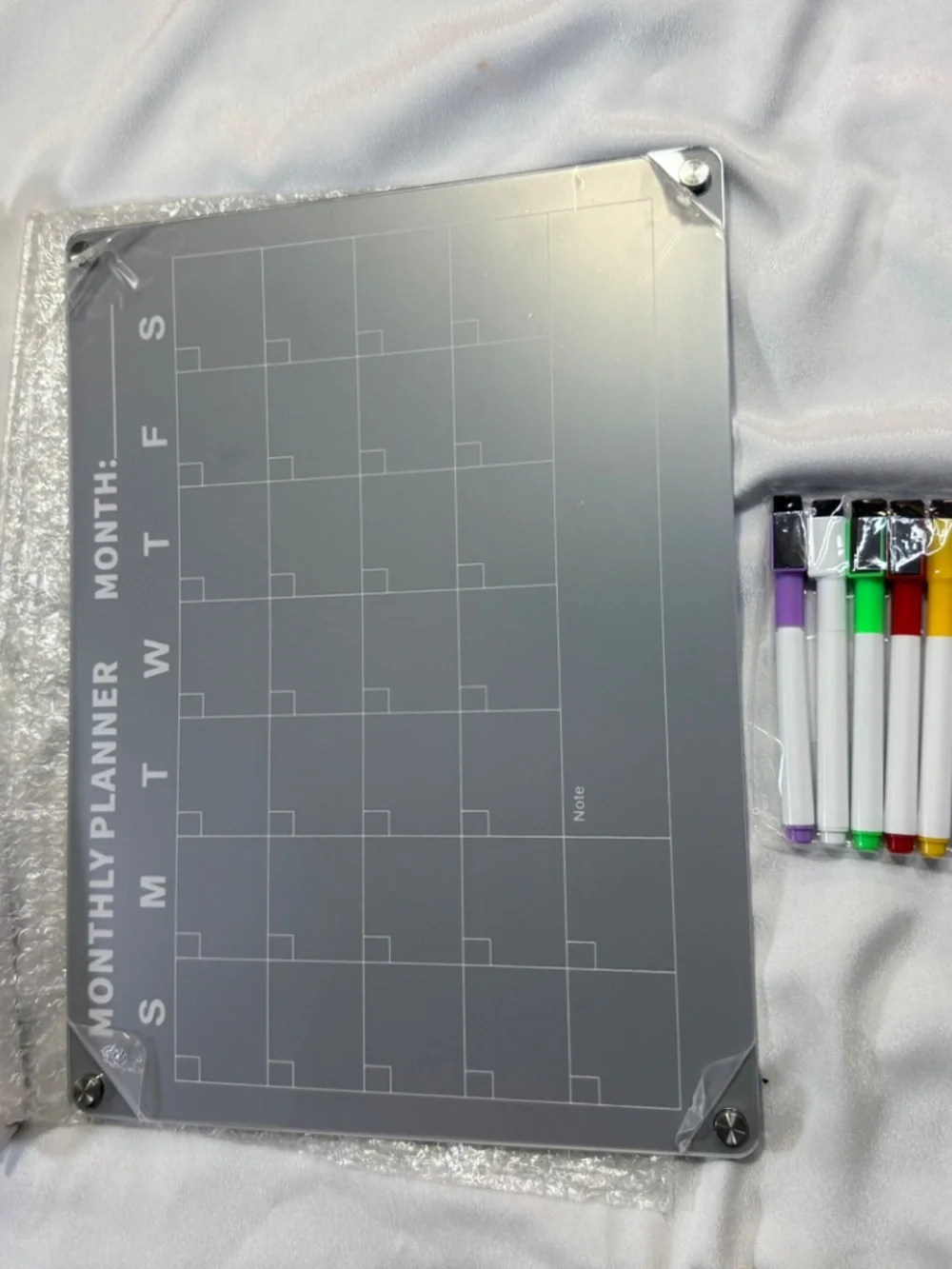 Eliovcnya Magnetic Acrylic Monthly Calendar Planner Set New