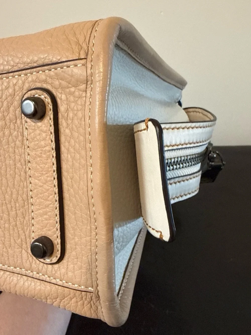 Coach Rogue 25 Colorblock Pebble Leather Satchel