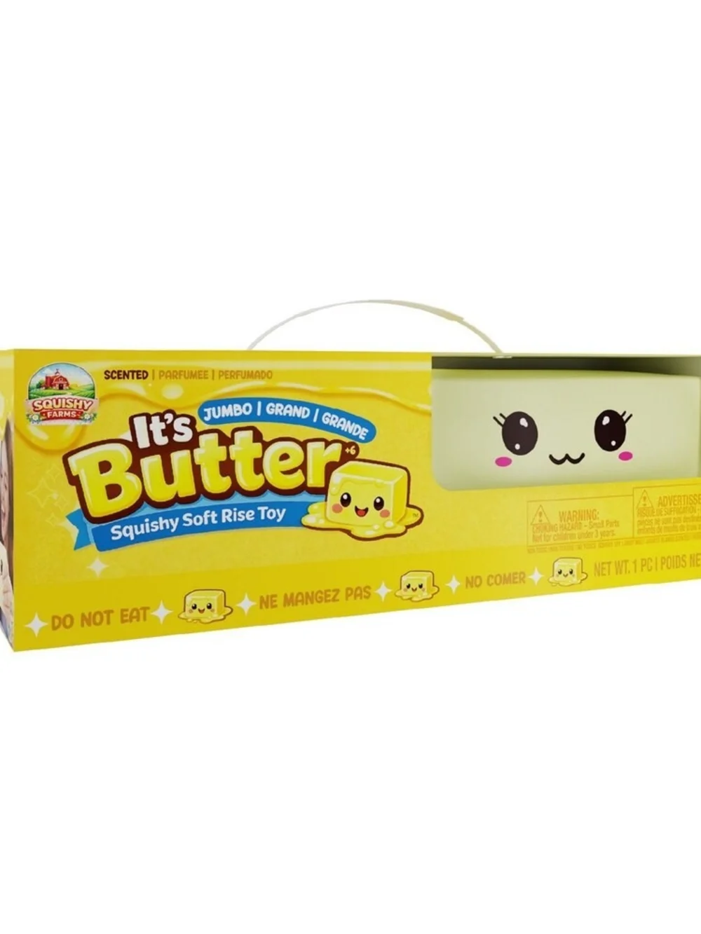 Squishy Farms It's Butter 2.0 Jumbo Squeeze Toy, Butter Scent, 10.4 in Fidget