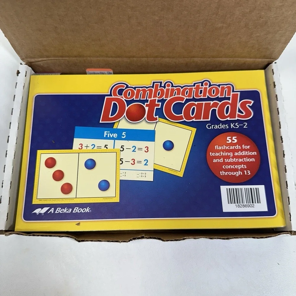 Abeka Combination Dot Cards & Numbers Flashcards Elementary Math  Homeschool