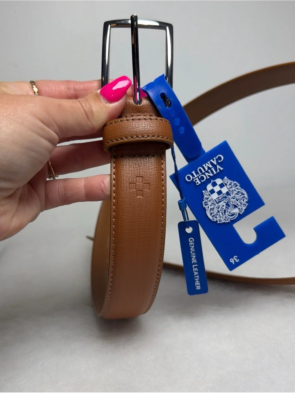 MEN'S VINCE CAMUTO BROWN GENUINE LEATHER NWT BELT SIZE 36