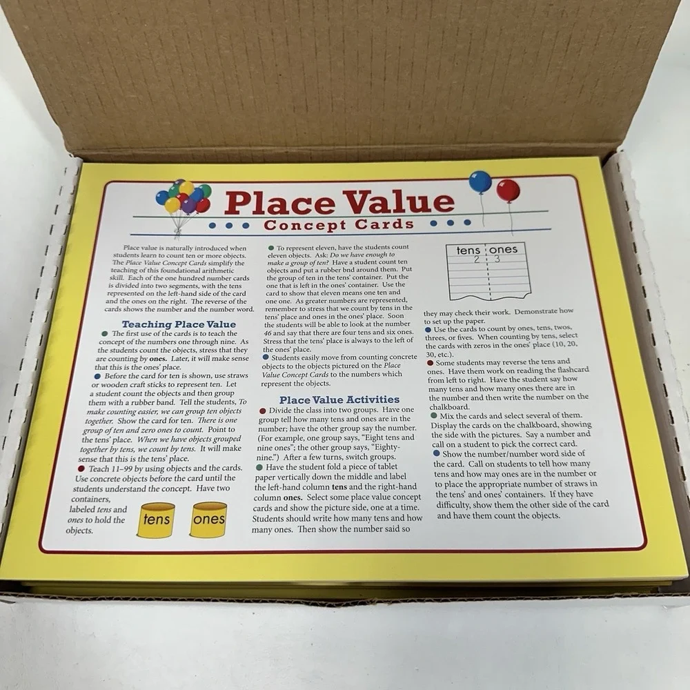 Abeka Place Values Concept Cards 15142408 Like New