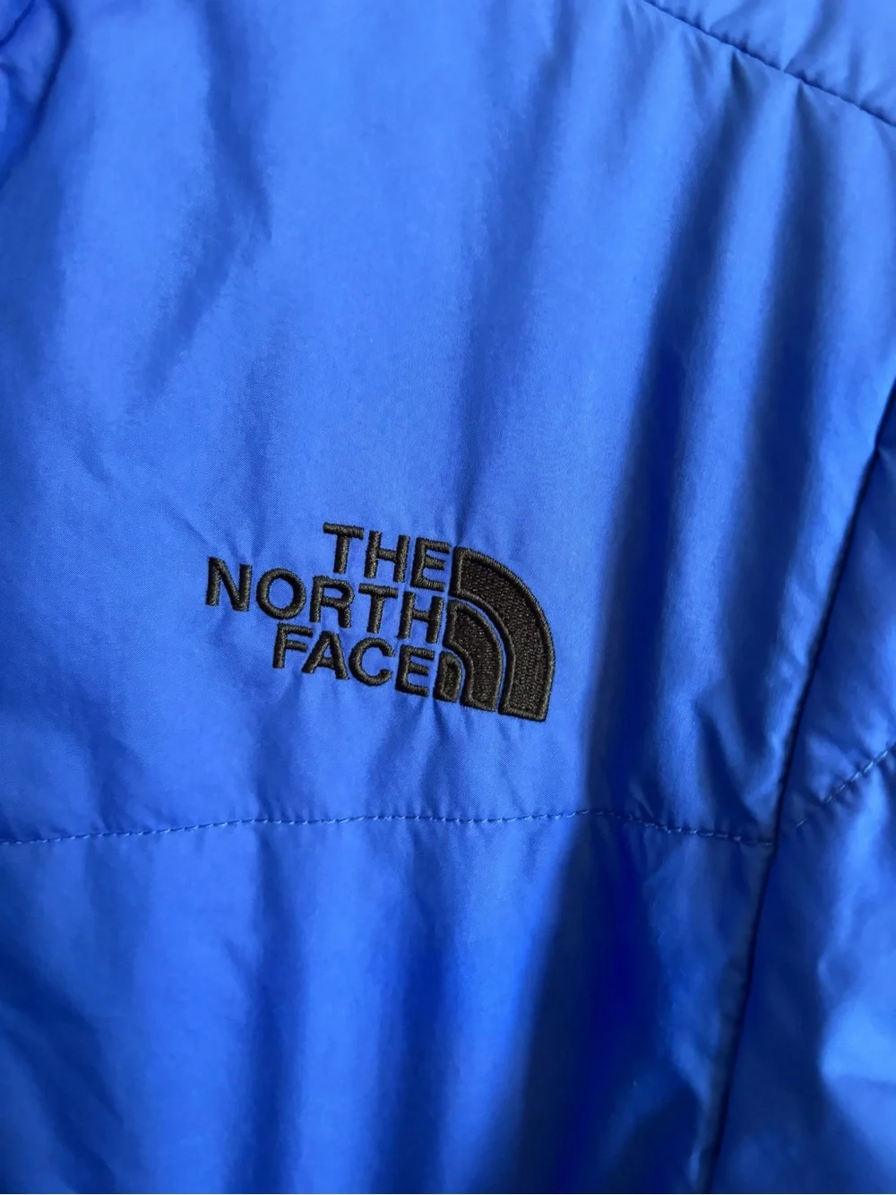 Men’s The North Face Royal Blue Puffer Jacket with Black Logo small