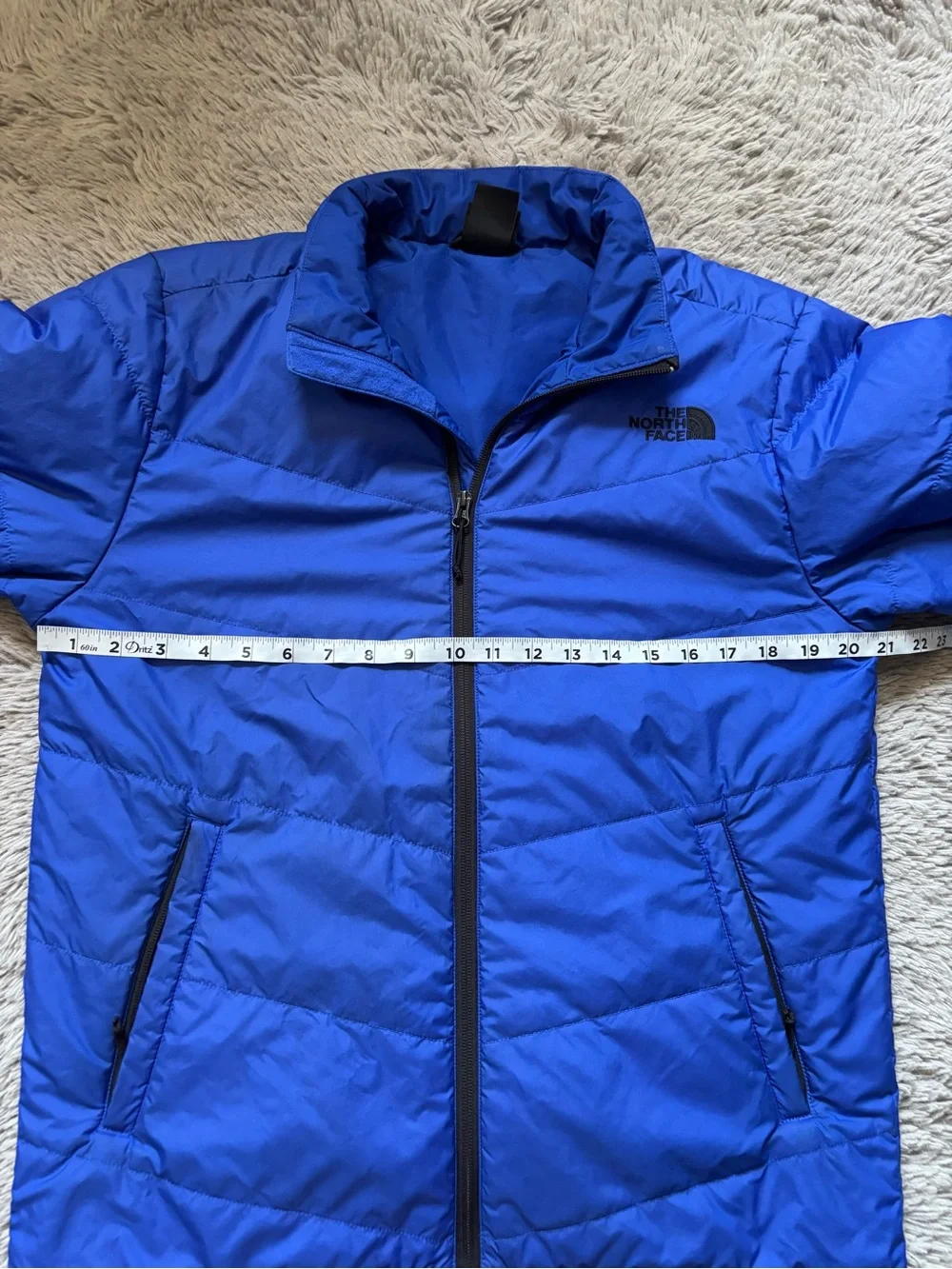 Men’s The North Face Royal Blue Puffer Jacket with Black Logo small