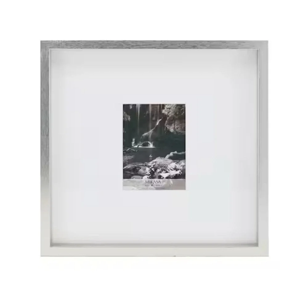 16 x 16 in. Gallery Picture Frame 15 x 15 in. Photo Mat, 5 x 7 in Set Of 2