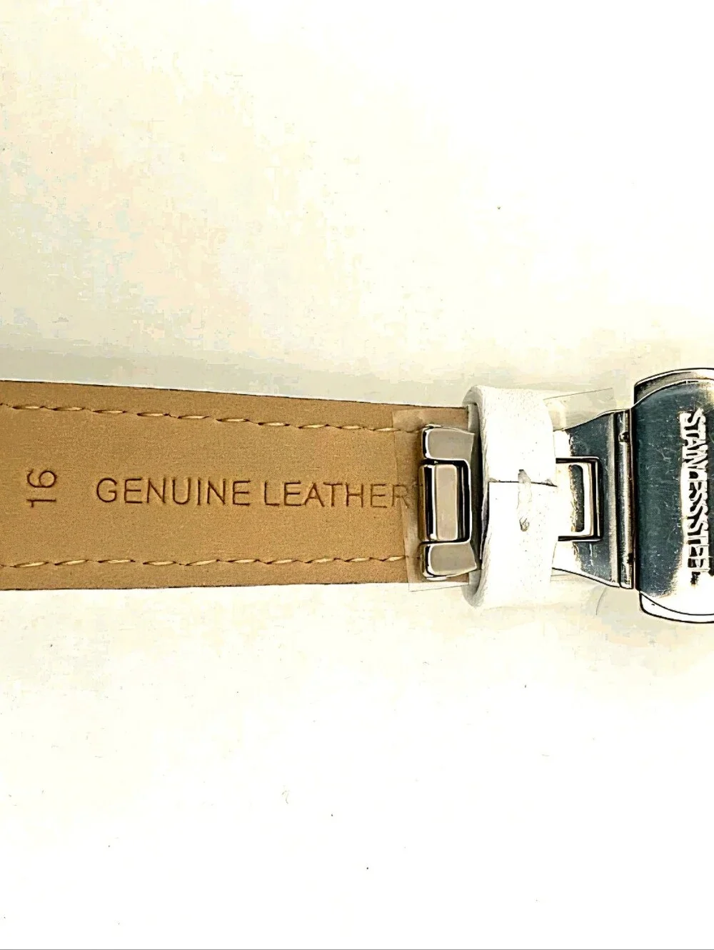 Yunik Handcrafted Murano glass 36mm genuine leather strap w/ safety buckle