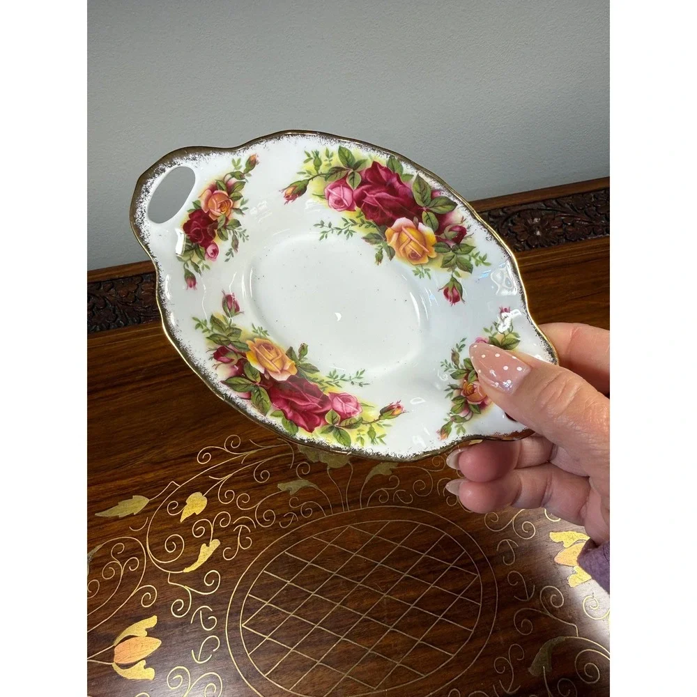 Vintage‎ Royal Albert Old Country Roses Ring Dish