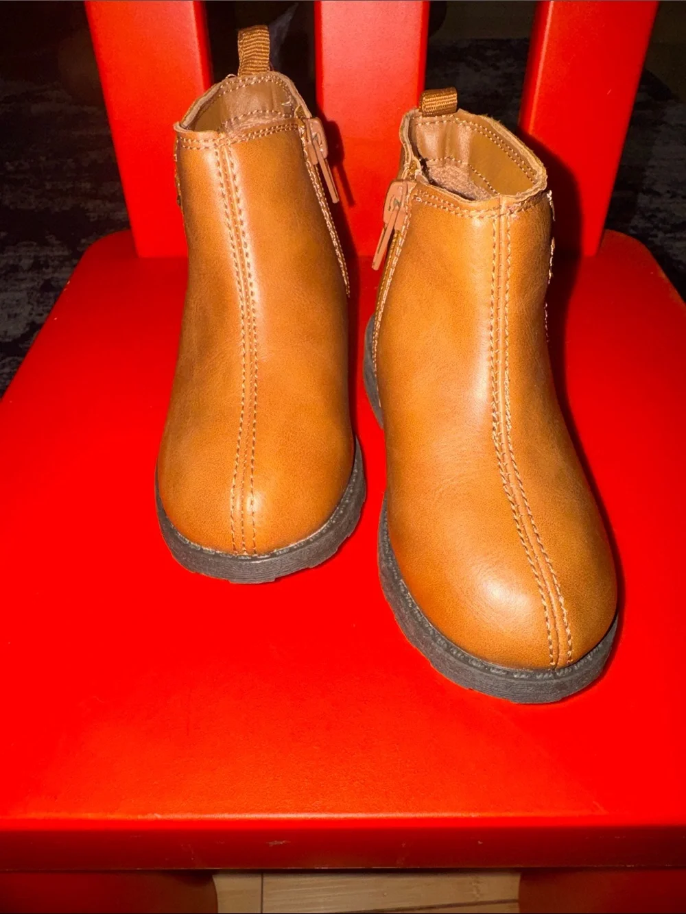 Carter's Brown Toddler Ankle Boots with Side Zipper