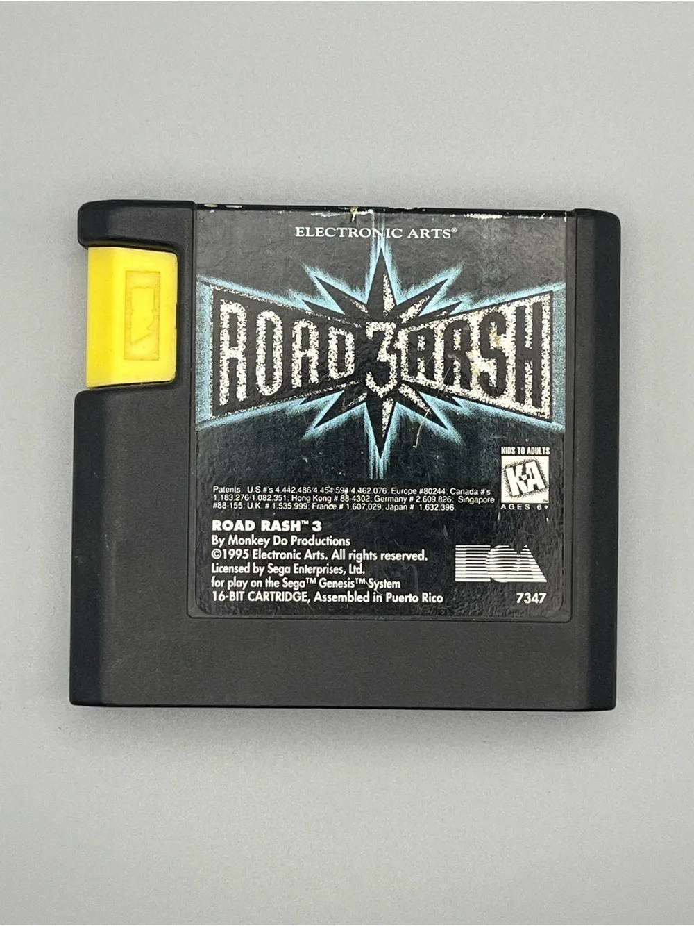 Road Rash 3 Sega Genesis cartridge