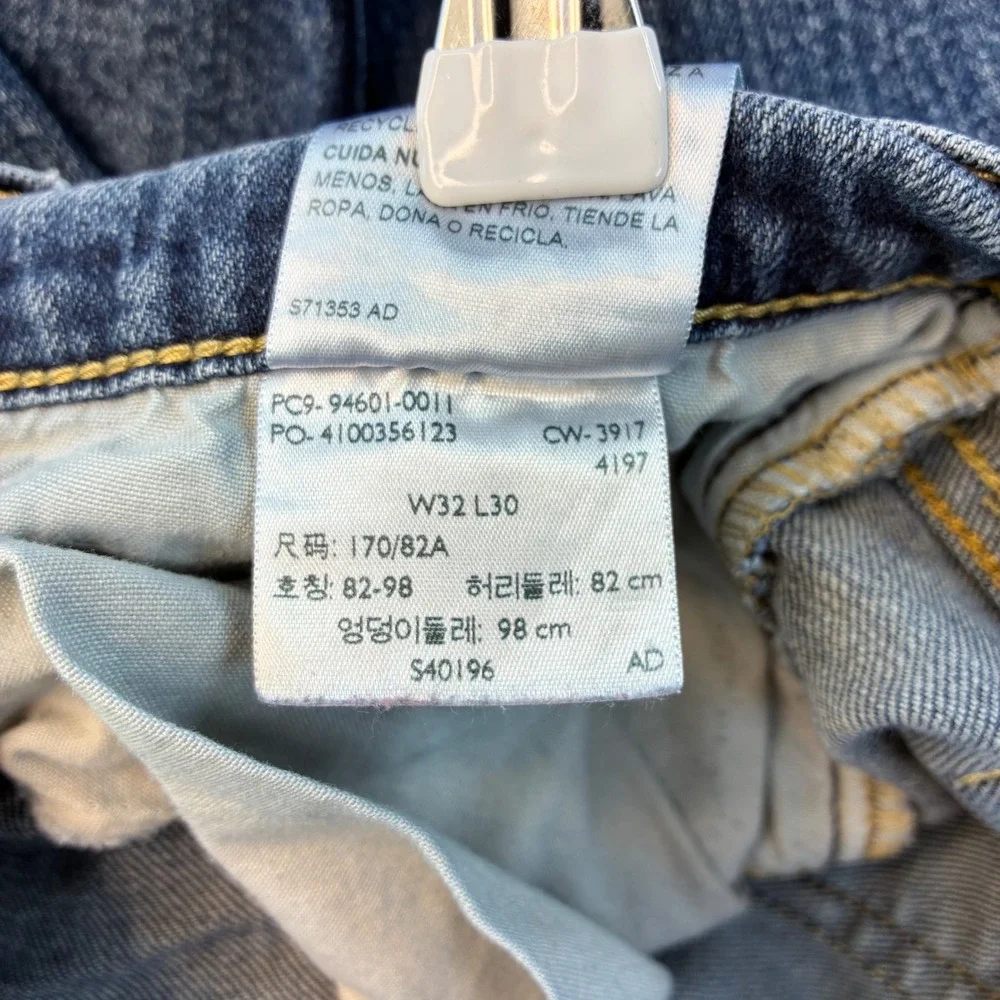 Signature by Levi Strauss Gold Label Mens Straight Leg Jeans Blue W32 L30 94601