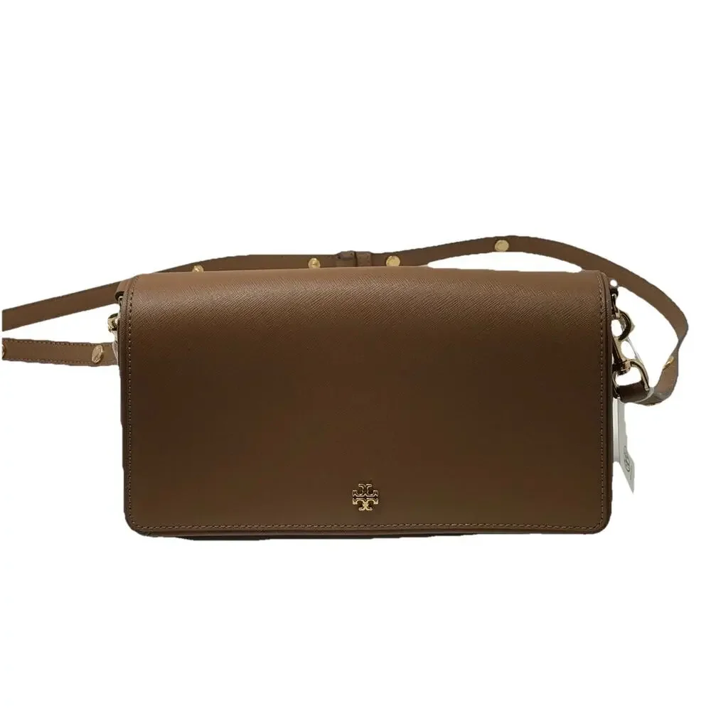 Tory Burch Brown Leather Crossbody Shoulder Bag