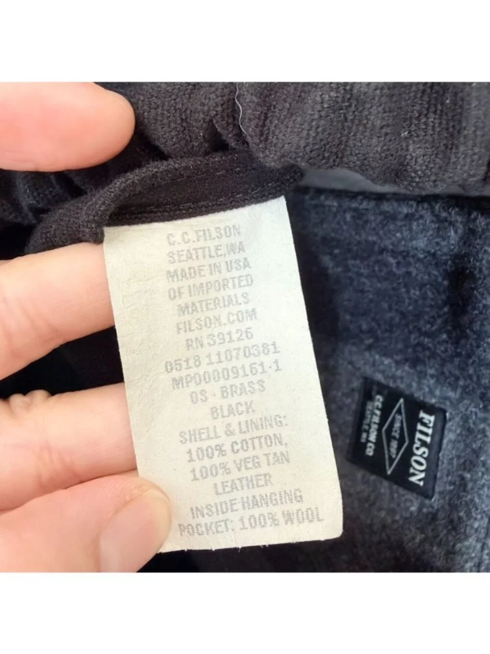 Filson size see
