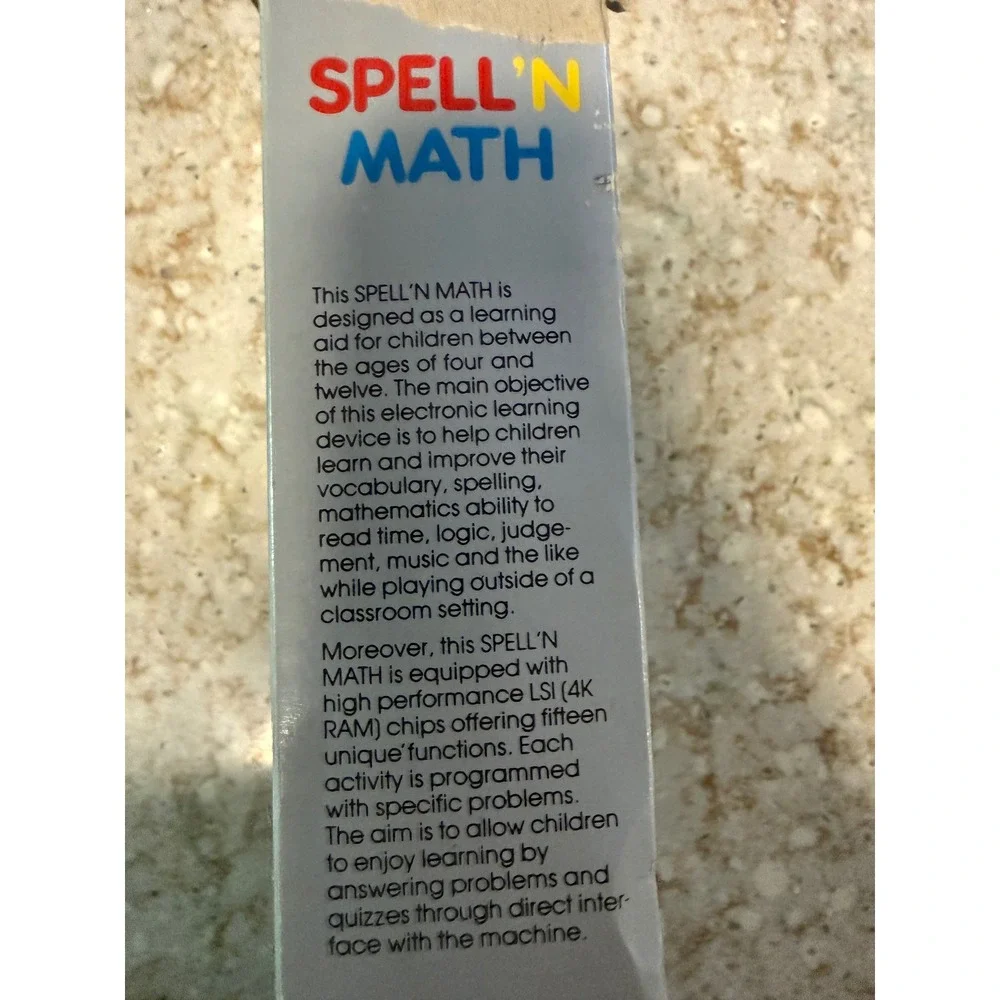 Vintage Radio Shack Spell N Math Electronic Learning Toy 60-1093 Boxed Manual