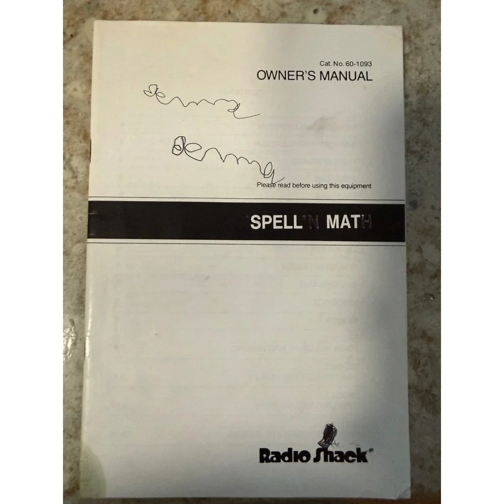 Vintage Radio Shack Spell N Math Electronic Learning Toy 60-1093 Boxed Manual