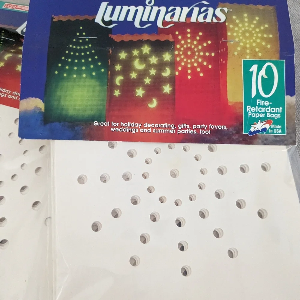Sidewalk Luminaries 20 Bags Lights Paper Candles Christmas Snowflake Decor NEW