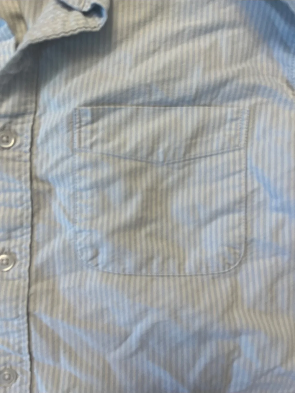 J. Crew Men’s Slim Flex Oxford Light Blue and White Striped Button-Down Shirt