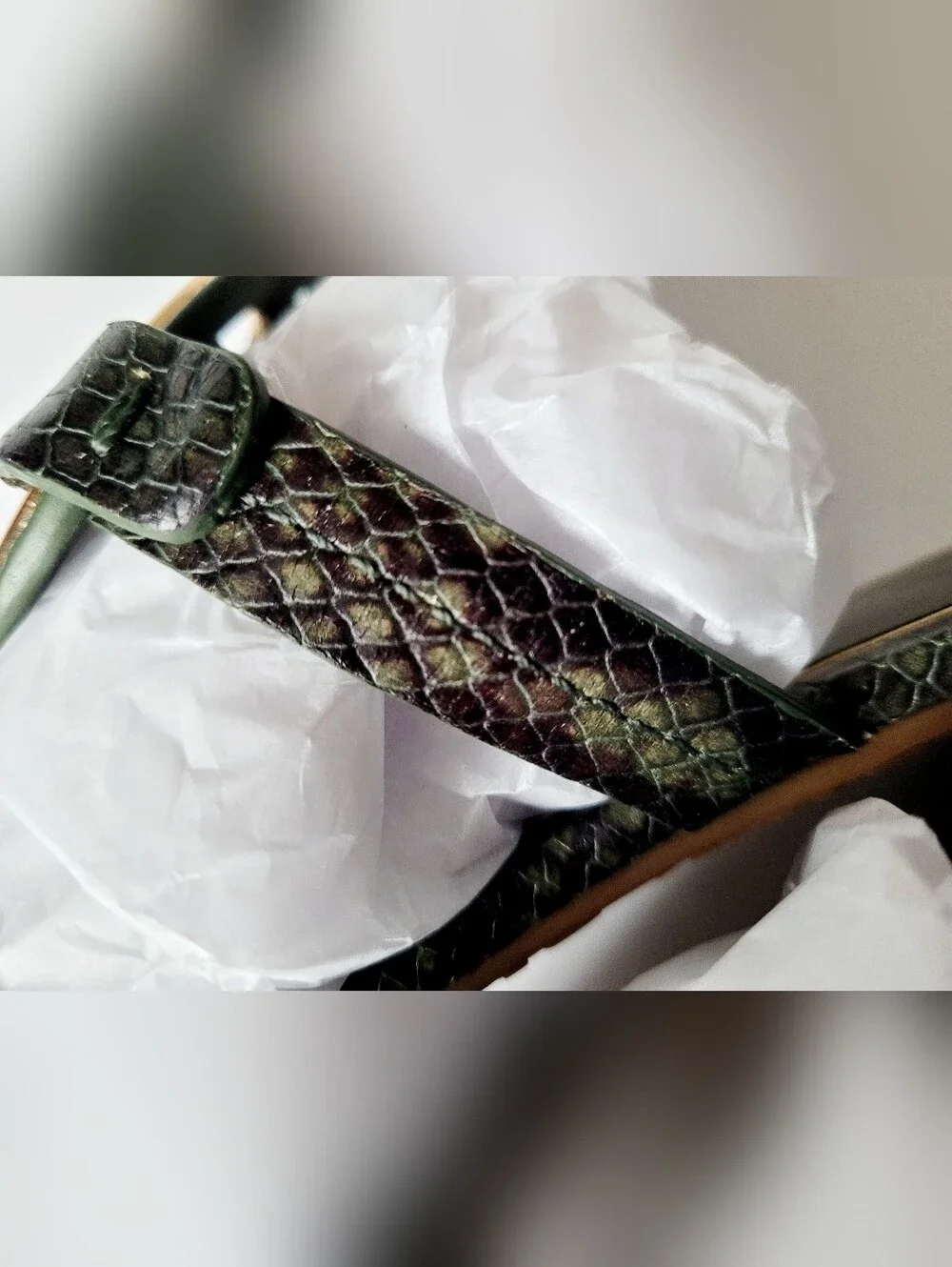 Tory Burch footbed tone python