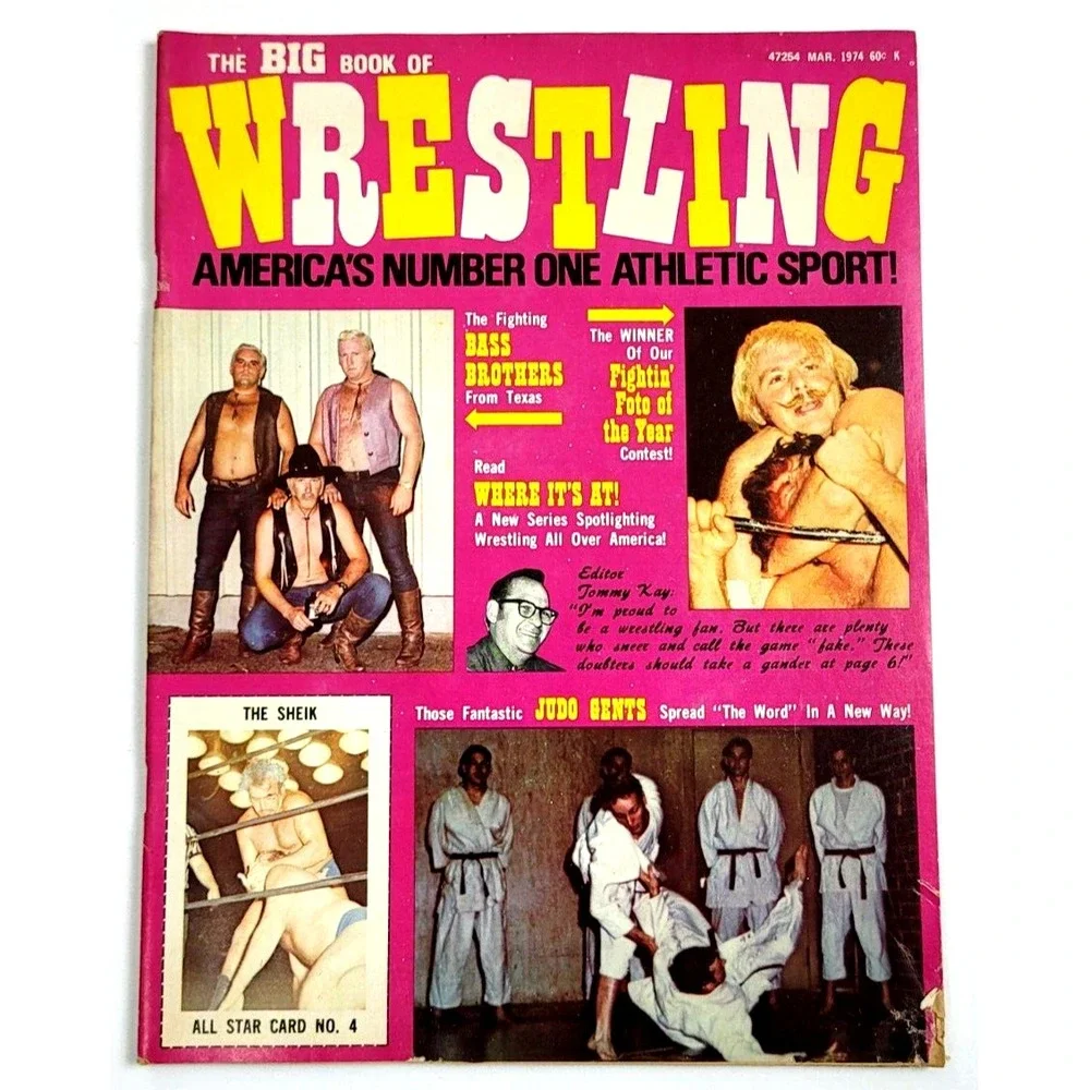 THE BIG BOOK OF WRESTLING MARCH 1974‎ - DUSTY RHODES / THE SHEIK / BASS BROTHERS