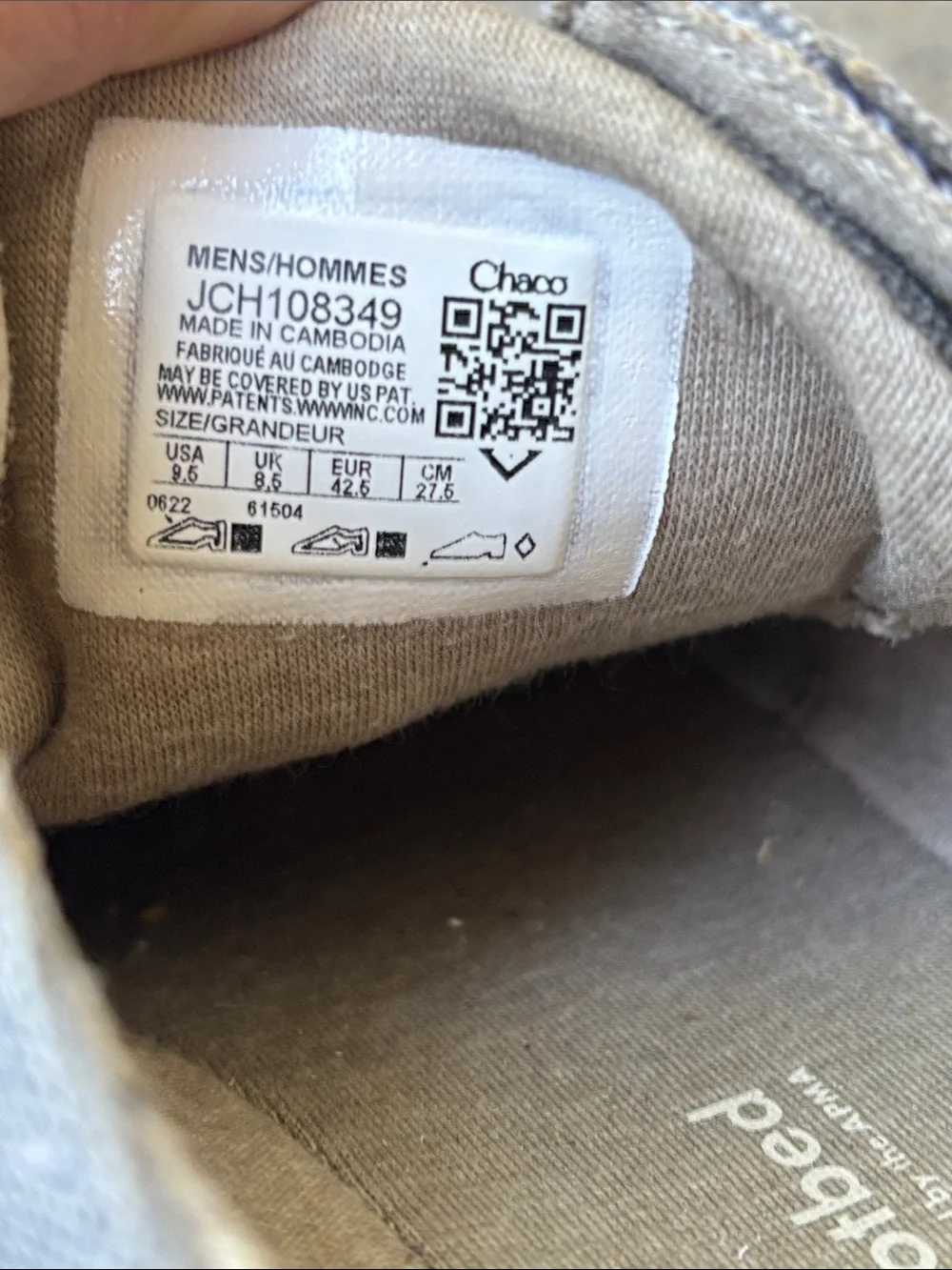 Chaco canvas upper