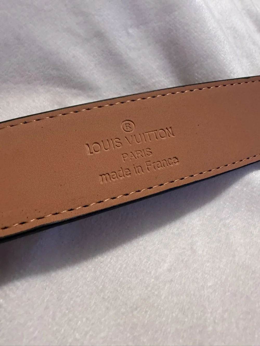 Louis Vuitton Belt with Silver LV Buckle