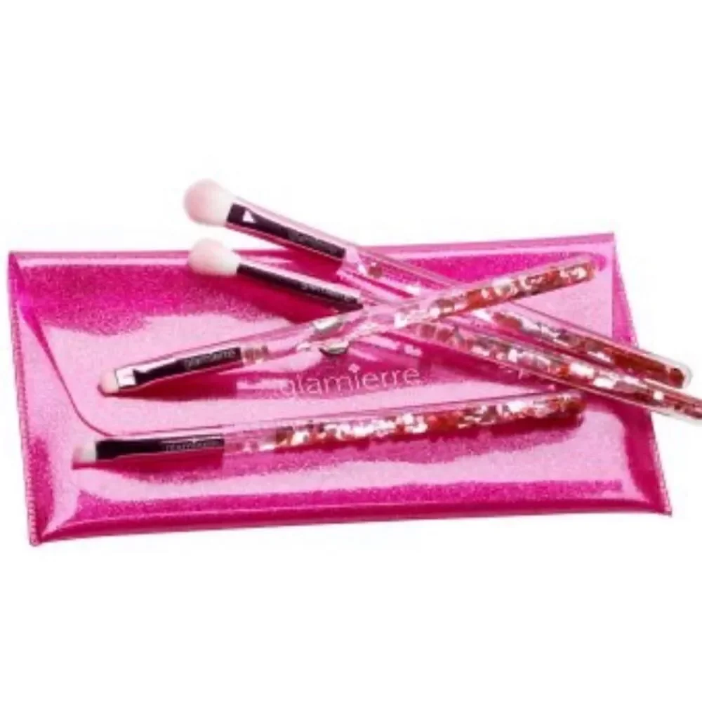 New! Glamierre Pink Glitter Eyeshadow Brushes