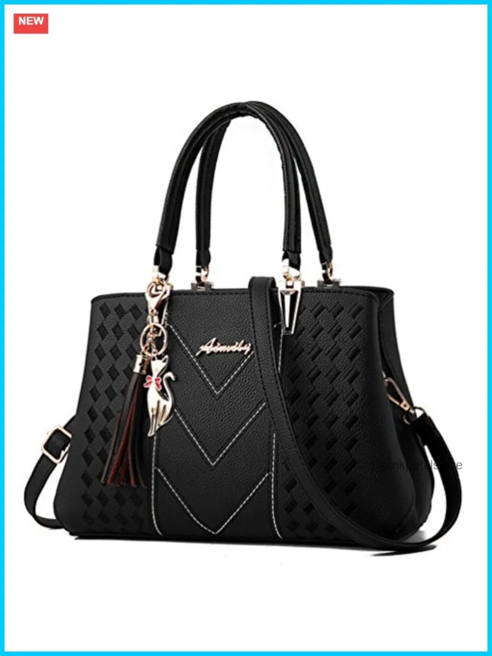 PU Leather Satchel Shoulder Bag Tote Crossbody Bag