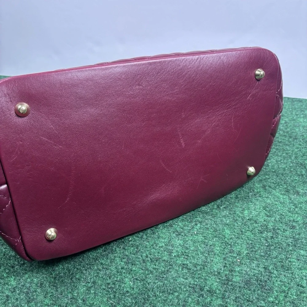 Borse In Pelle Bordeaux Leather Handbag Made In Italy