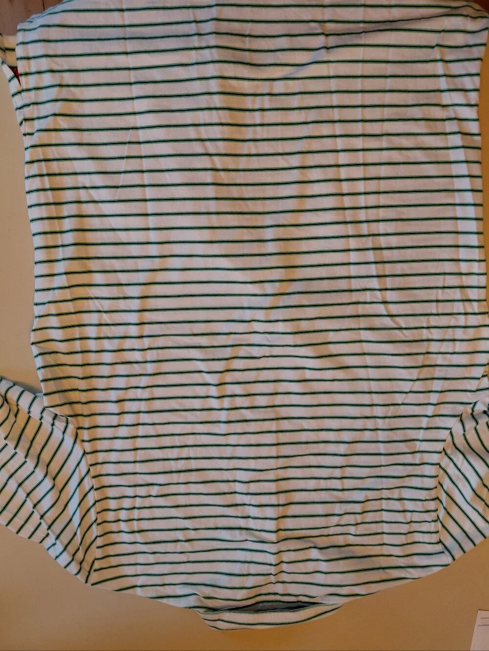 Polo Golf Ralph Lauren Mens Size L Stretch Lisle White Blue  Striped Polo Shirt