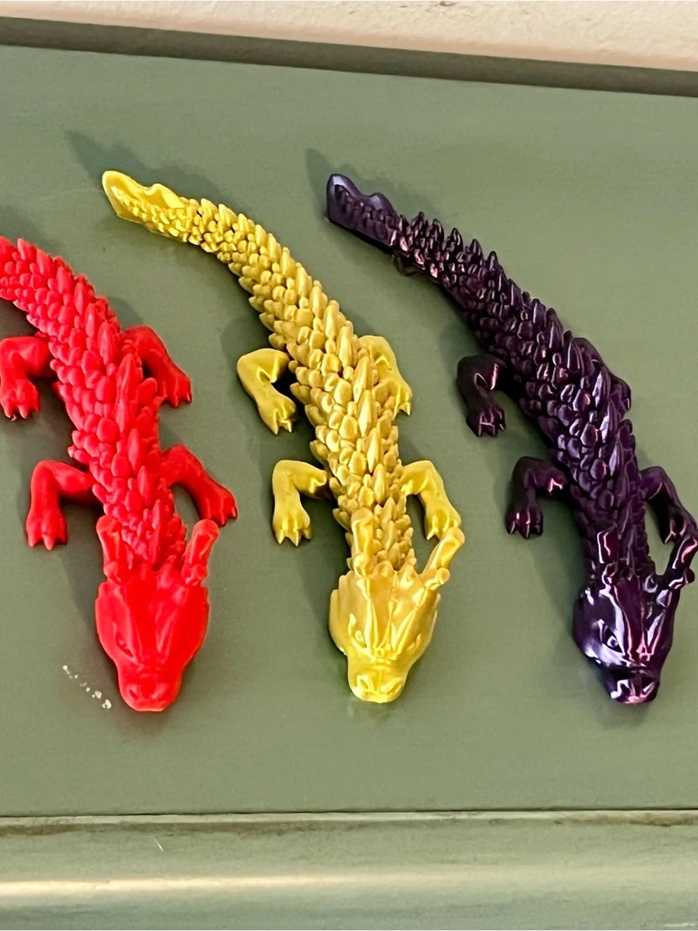 Decorative Reptile Habitat Accent - Yellow Resin Crocodile