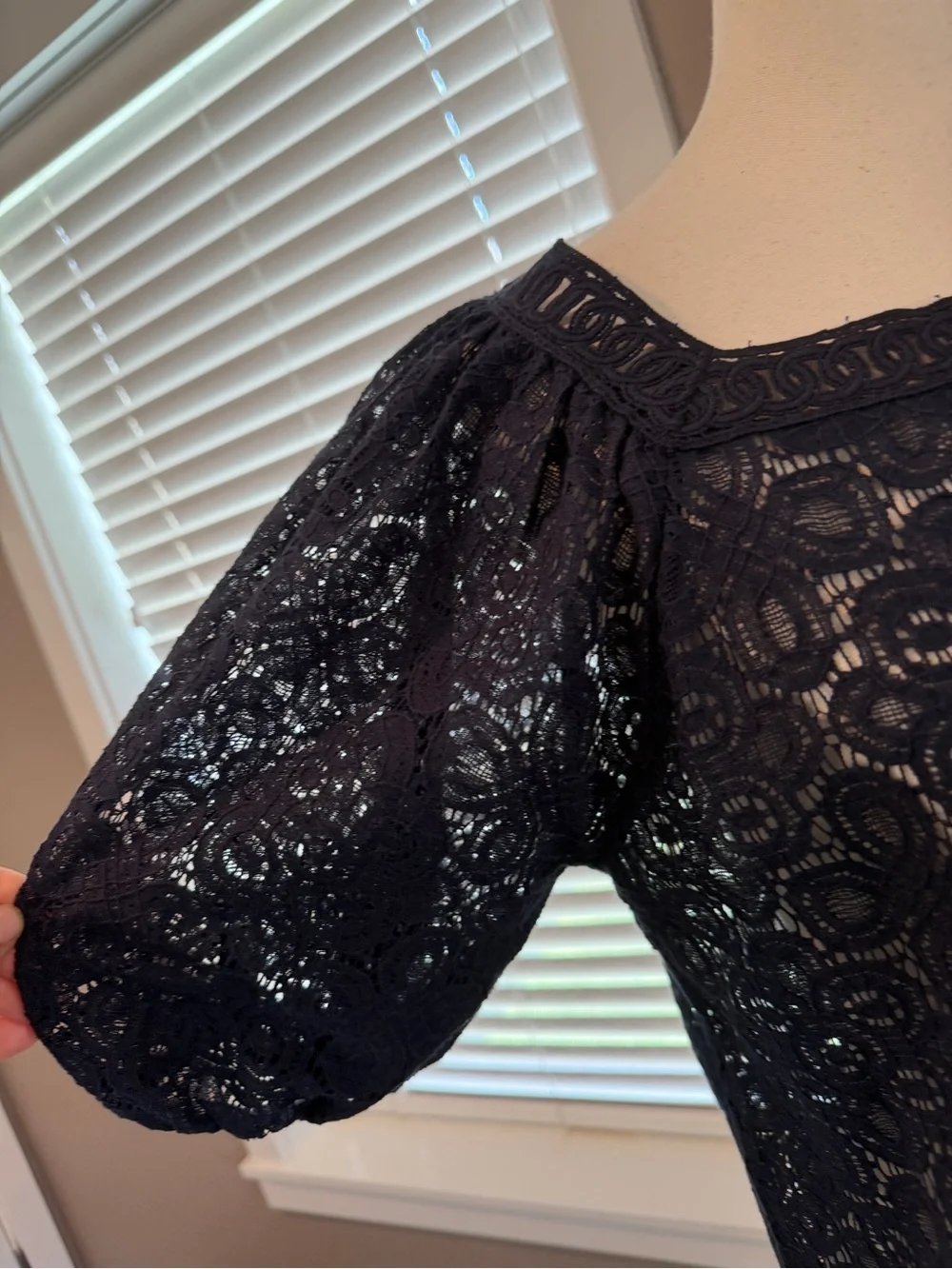 LOFT navy lace