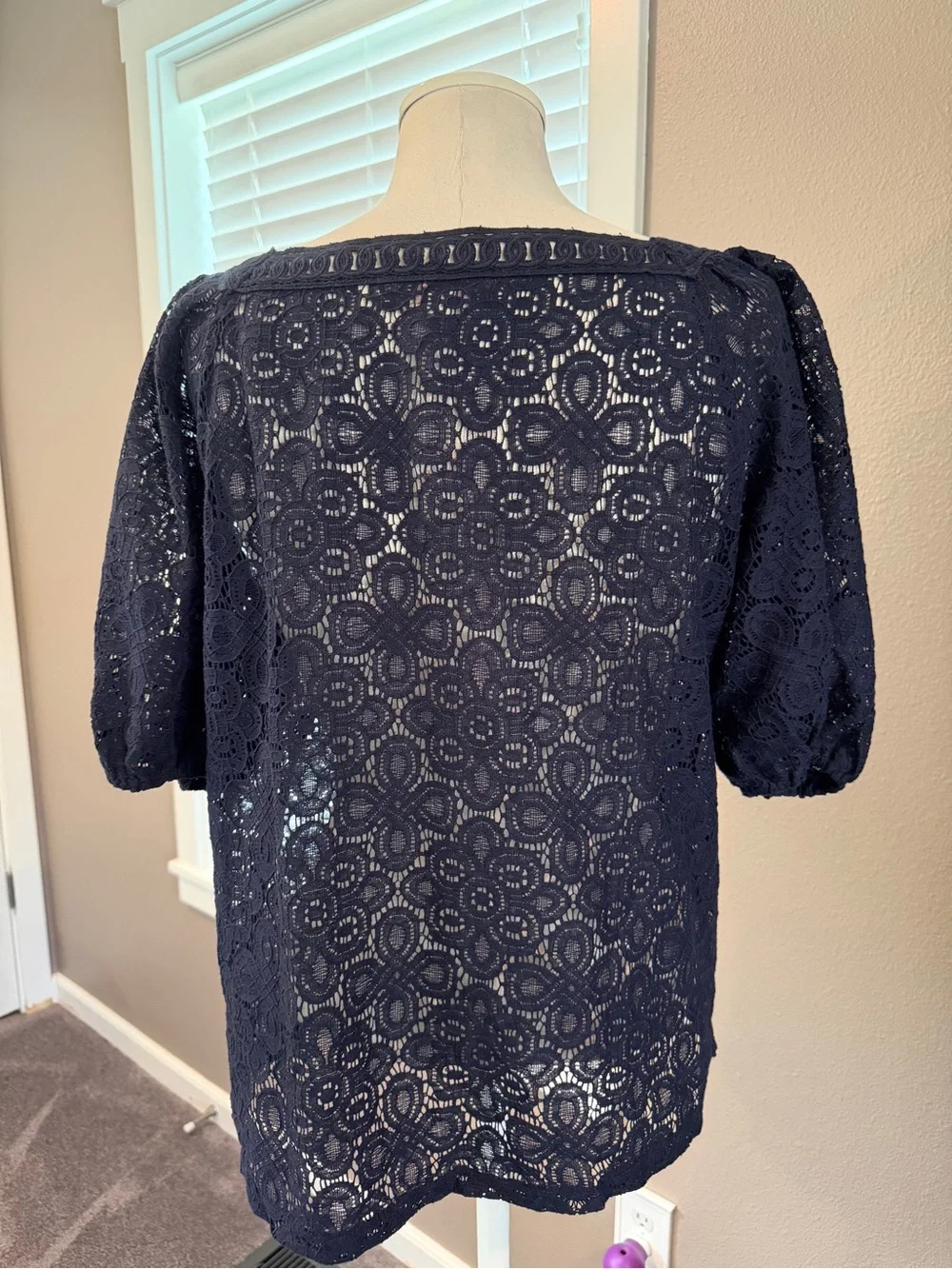 LOFT navy lace