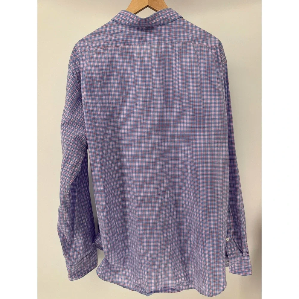 Polo Ralph Lauren Button Down Shirt‎ Mens XXL Blue Pink Plaid