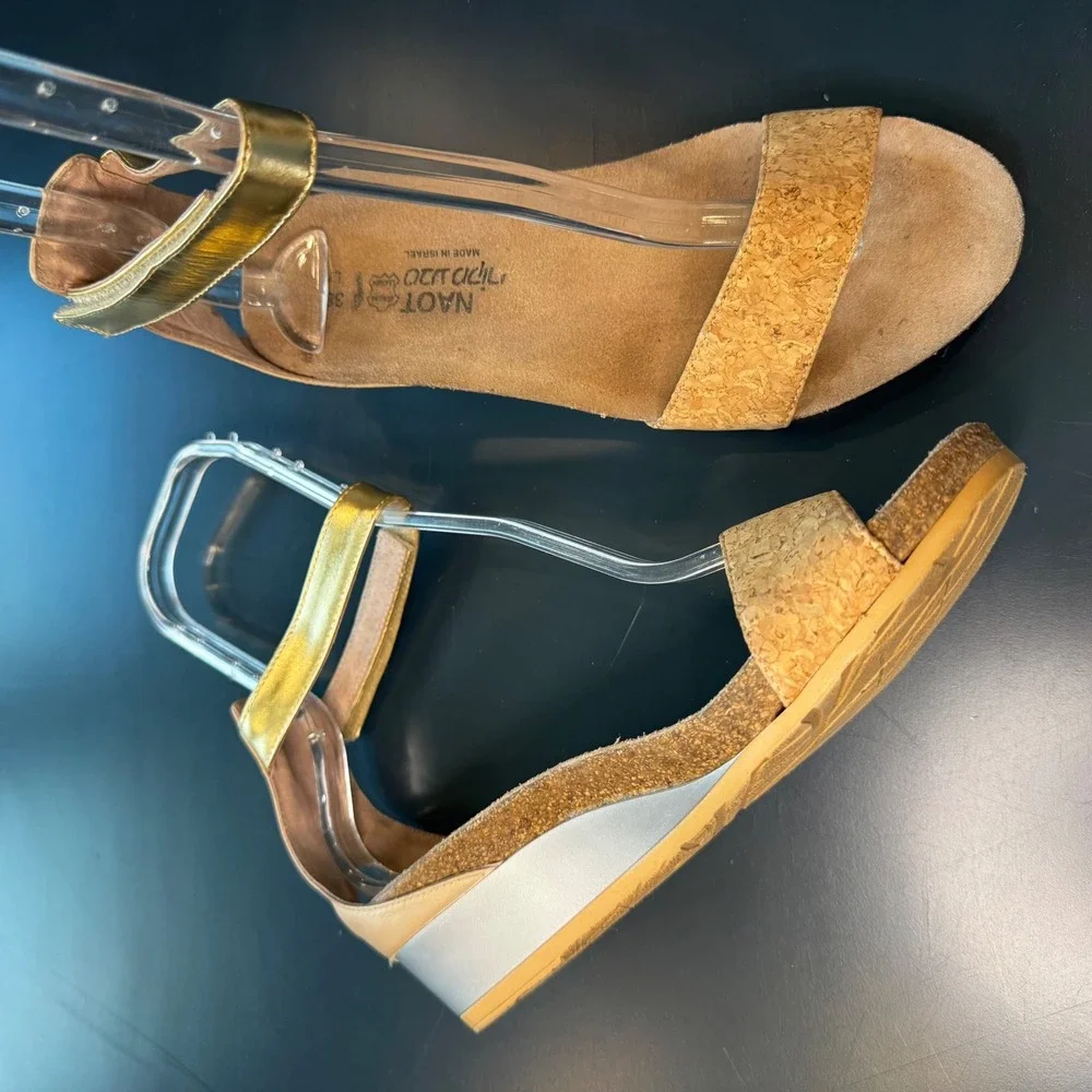 Naot leather cork