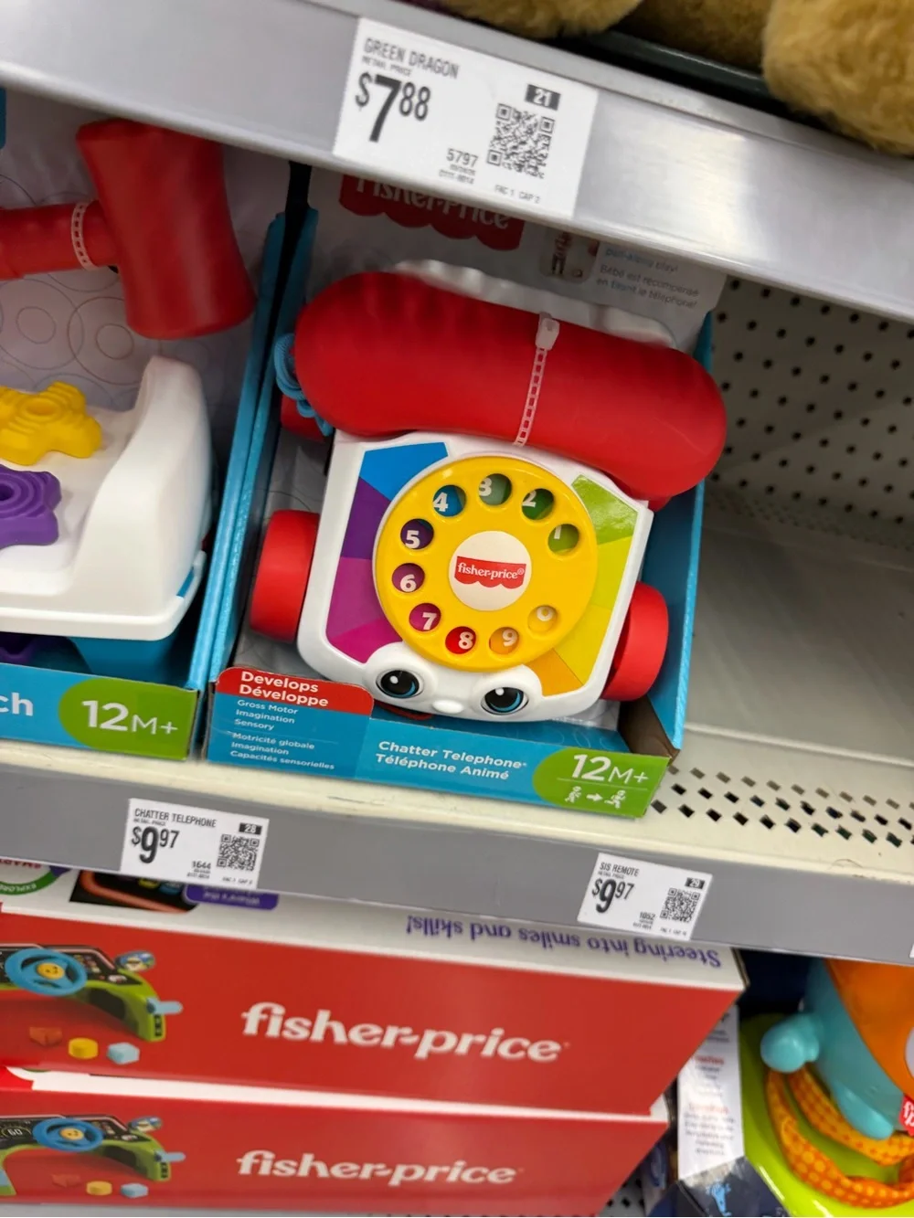Fisher-Price Red & Multicolor Chatter Telephone Toy- NOT IN BOX
