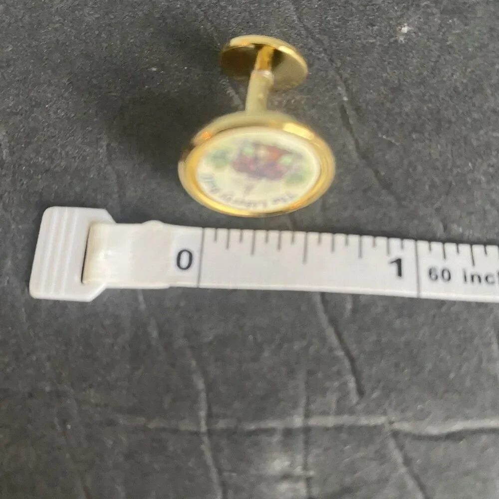 Vtg Stephen Barlow Cuff Links Cufflinks Gold Tone Liberty Bell Independence Day