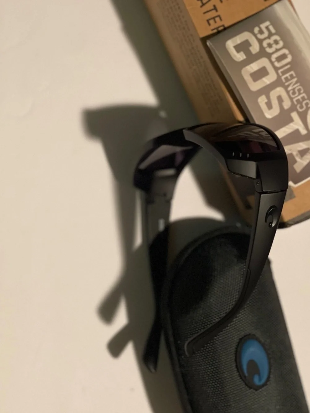 Costa Del Mar 580 Polarized Sunglasses Matte Black w/ Case Box & Accessories