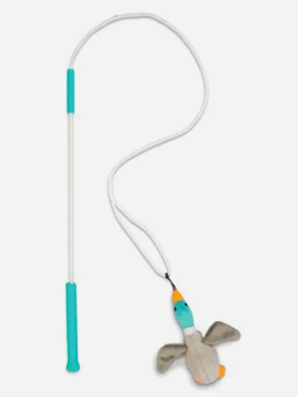 Outward Hound Tail Teaser Interactive Dog Wand Toy w/ a Squeaker & Crinkle Wings
