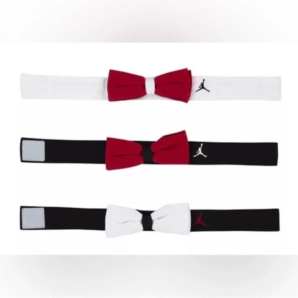 NEW Jordan Headbands Infant 0-6 Months 3-Pack Bow Logo Accessory