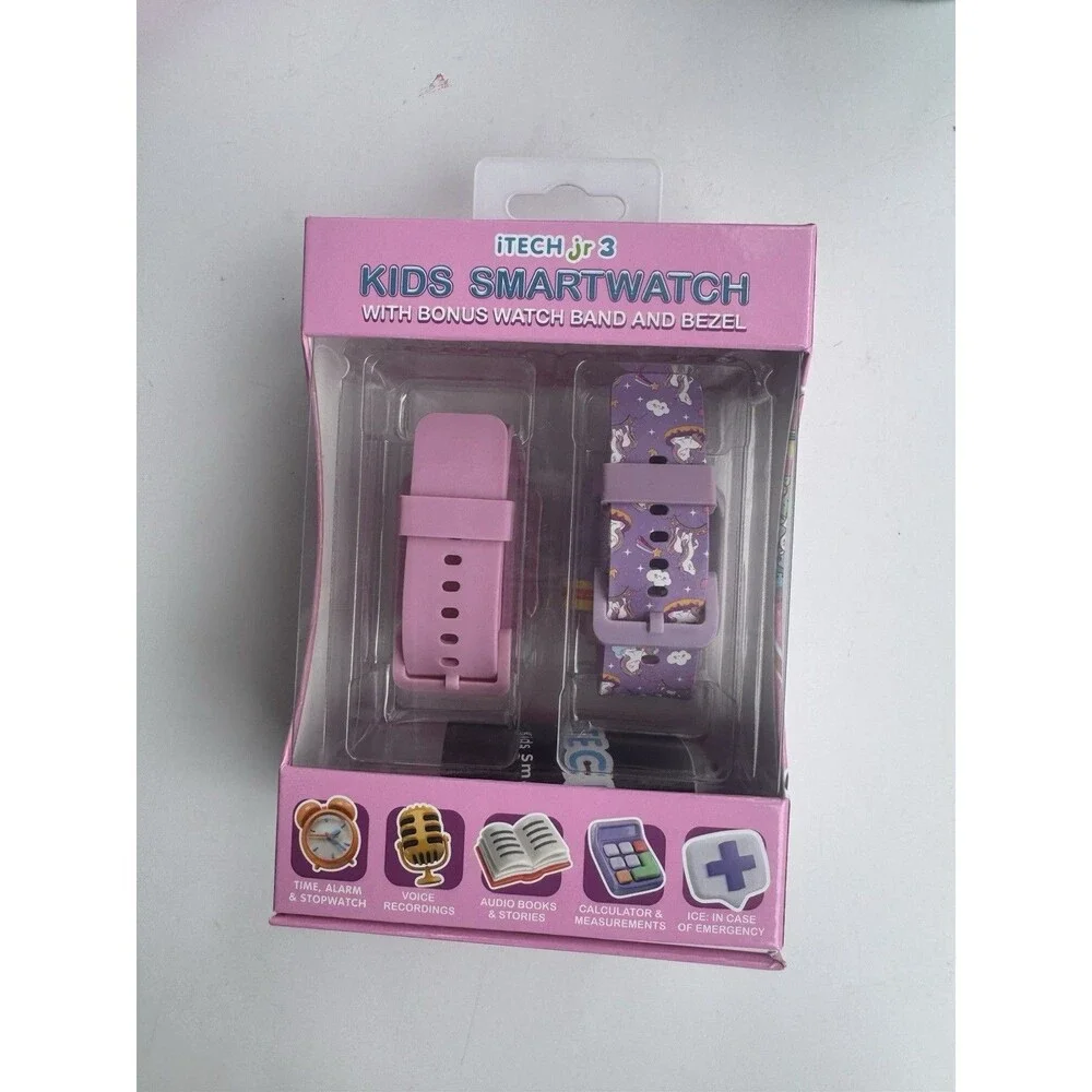iTech Jr 3 Kids Smartwatch Touch Screen 25+ Games Pink New