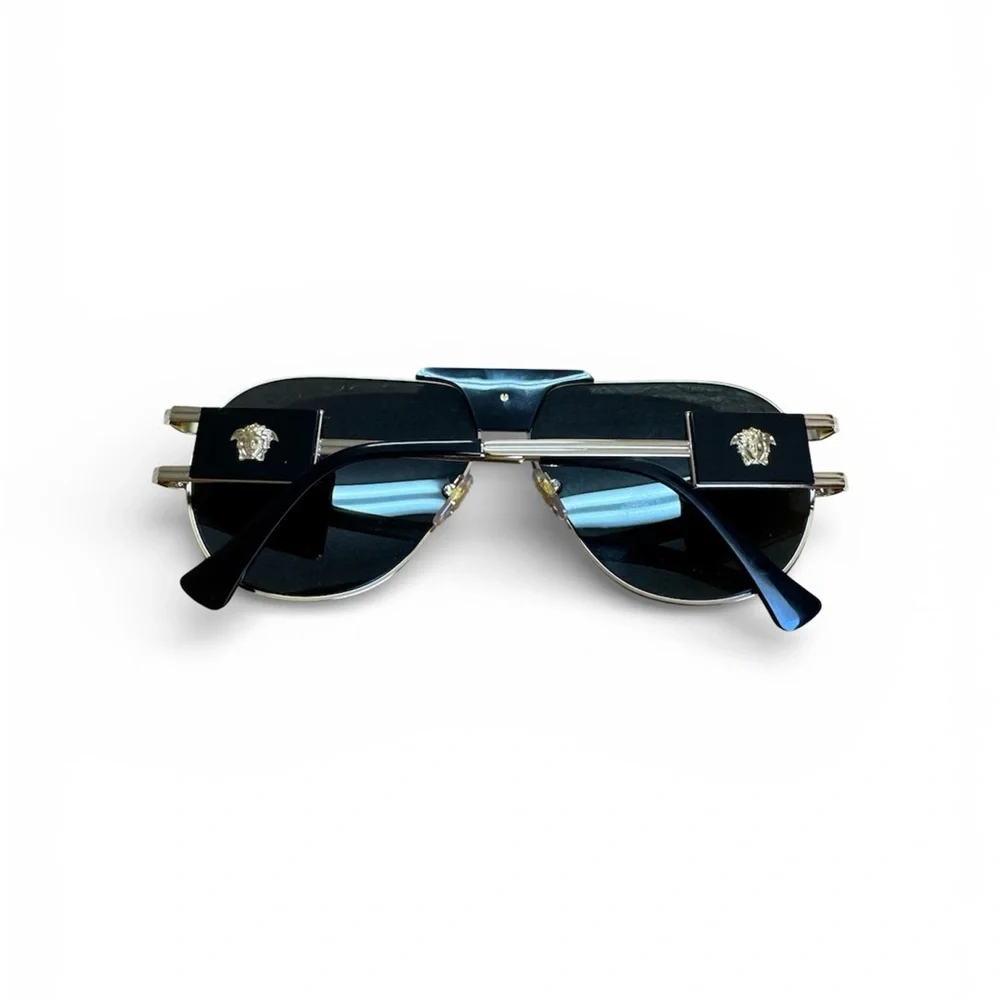 Versace black and gold Aviator Sunglasses for men