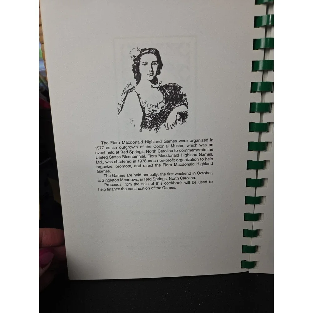 Flora‎ Macdonald Highland Games, Inc.  Cookbook Red Springs NC 1992