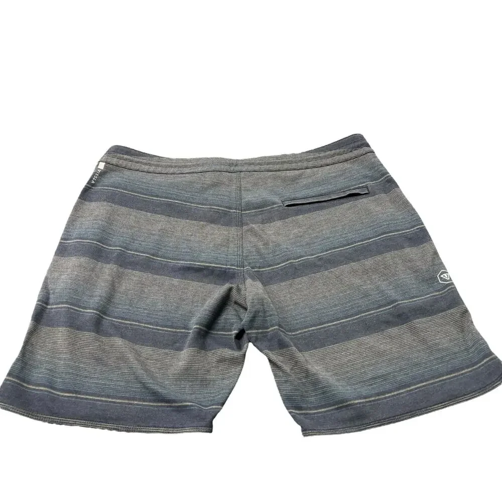 Vissla Sofa Surfer‎ Shorts Men’s XL Board Hybrid Swim trunks Blue Stripes Casual