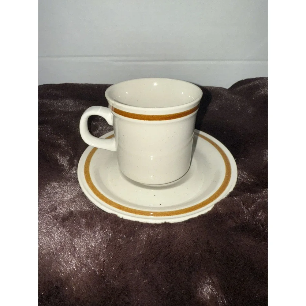 Old‎ Brook Collection Stoneware Japan 2 Piece Set 1 Cup  1 Saucer VGUC