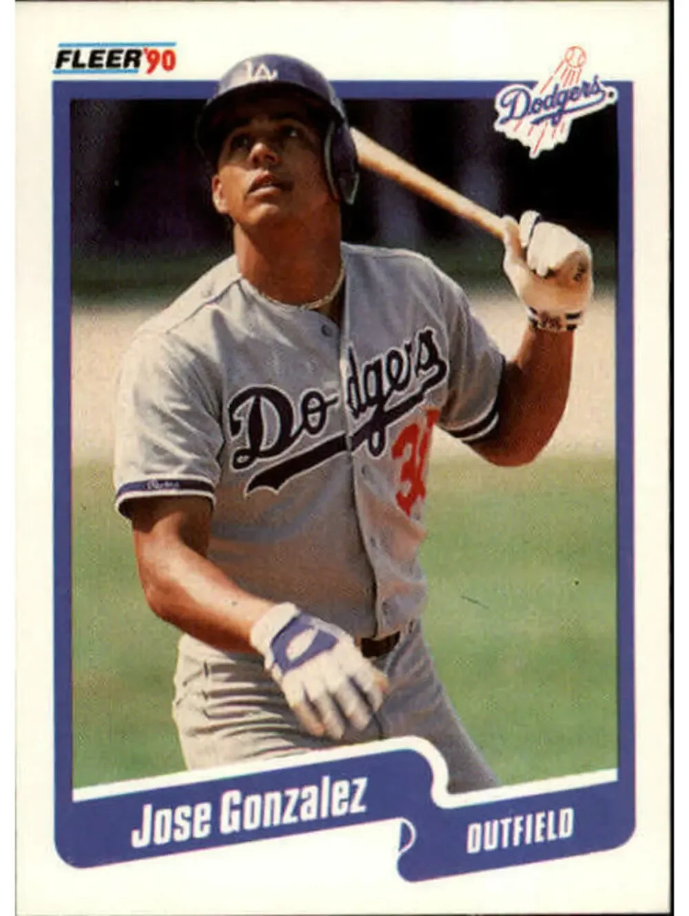 1990 Jose Gonzalez Fleer Baseball Card #394