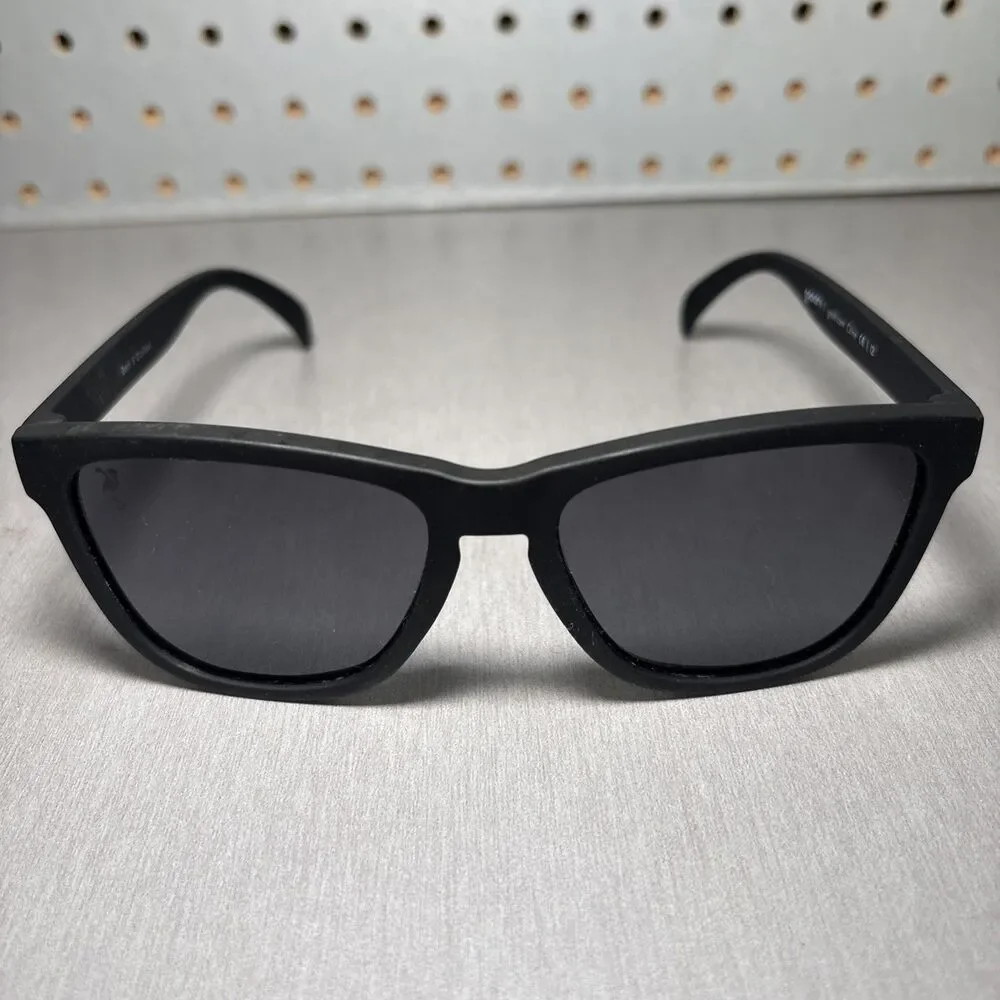 Goodr Sunglasses Back 9 Blackout Black Polarized Sports Active Running Golf