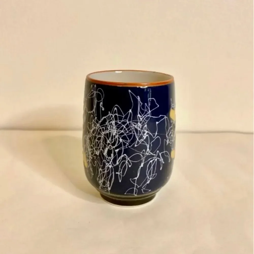 Ceramic Asian Inspired Kanji Tea Cup‎
