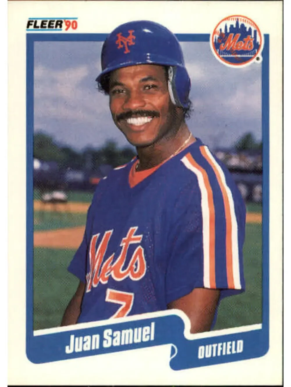 1990 Juan Samuel Fleer Baseball Card #215