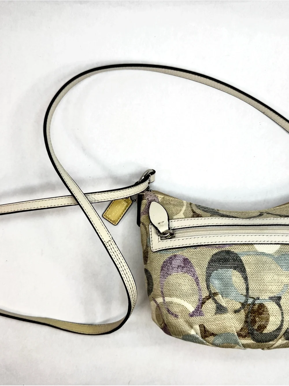 Coach Multicolor Signature Scribble Canvas Swingpack Shoulder Bag